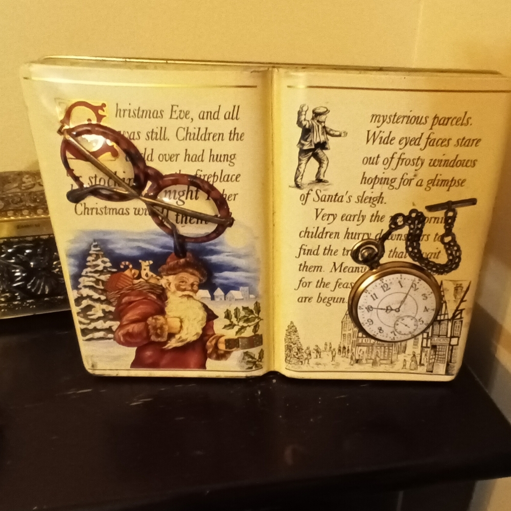 Vintage Large Raised Tin Box